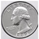 1963 PROOF WASHINGTON QUARTER