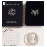 1996 PROOF SILVER EAGLE W BOX PAPERS