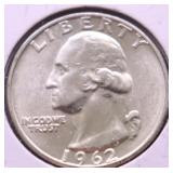 1962 PROOF WASHINGTON QUARTER