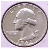 1962 PROOF WASHINGTON QUARTER