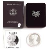 1992 PROOF SILVER EAGLE W BOX PAPERS