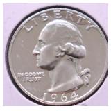 1964 PROOF WASHINGTON QUARTER