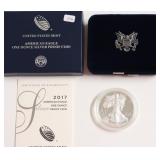 2017 PROOF SILVER EAGLE W BOX PAPERS