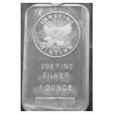 1  OZ .999 SILVER BAR
