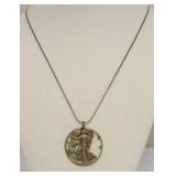 STERLING SILVER OPEN CUT PENDANT/ NECKLACE