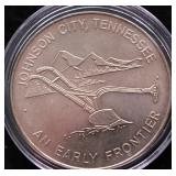 JOHNSON CITY CENTENNIAL MEDAL BU CLAD