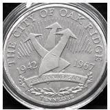 OAKRIDGE TENN 25TH ANNIVERSARY MEDAL BU CLAD