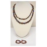 GLASS BEAD NECKLACE SET