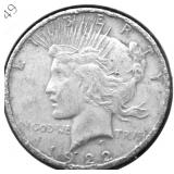 1922 PEACE DOLLAR VF