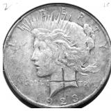 1923 D PEACE DOLLAR VF DETAILS