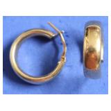 STERLING SILVER GOLD WASH HOOPS