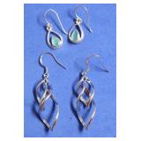 2-STERLING SILVER  EAR RINGS