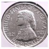 1921 MISSOURI HALF DOLLAR AU