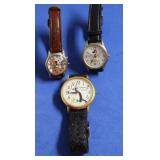 3 DISNEY CARTOON WATCHES