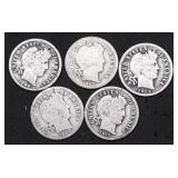 5 BARBER DIMES