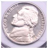 1985 PROOF JEFFERSON NICKEL