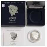 2024 S PROOF PEACE DOLLAR WITH BOX AND PAPERS