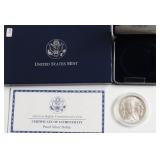2001 PROOF BUFFALO SILVER DOLLAR W BOX PAPERS