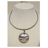 STERLING UNIQUE STONE CHOKER NECKLACE