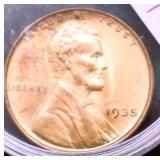 1935 GEM BU RED LINCOLN CENT