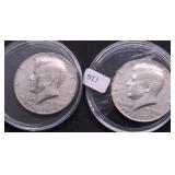 TWO BICENTENNIAL KENNEDY HALF DOLLARS CH BU