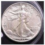 1943 WALKING HALF DOLLAR AU