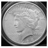 1924 S PEACE DOLLAR XF