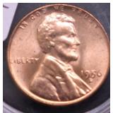 1956 D CHOICE BU RED LINCOLN CENT