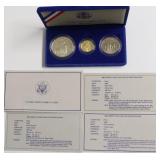 1986 COMMEMORATIVE PROOF SET  W/ BOX & PAPERS