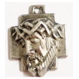 STERLING SILVER UNUSUAL CRUCIFIX  PENDANT