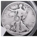 1929 S WALKING HALF DOLLAR VG DETAILS