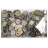 3.28 LB BAG OF FOREIGN COINS