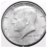 1964 D CHOICE BU KENNEDY HALF DOLLAR