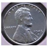 1943 D CHOICE BU LINCOLN CENT