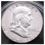 1952 S FRANKLIN HALF DOLLAR AU