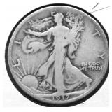 1917 WALKING HALF DOLLAR VG
