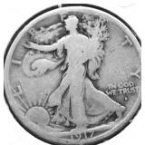 1917 S WALKING HALF DOLLAR G
