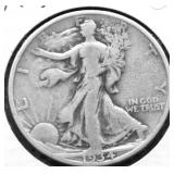1934 D WALKING HALF DOLLAR F