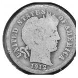 1912 D BARBER DIME G