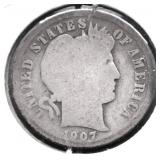 1907 BARBER DIME AG