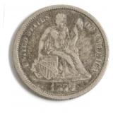 1877 CC SEATED DIME