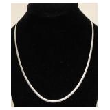 STERLING SILVER FLAT NECKLACE 17.5"