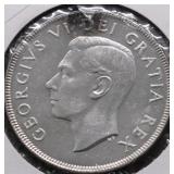 1952 CANADA SILVER DOLLAR AU