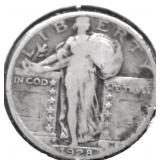 1928D STANDING QUARTER GG