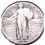 1927 D STANDING QUARTER VG