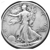 1943 WALKING HALF DOLLAR F