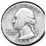 1938 S WASHINGTON QUARTER F
