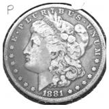 1881 MORGAN DOLLAR VF