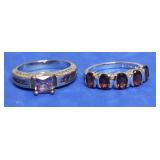 STERLING AND BLING RINGS