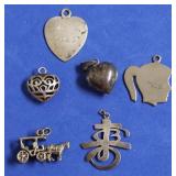 6 STERLING SILVER CHARMS